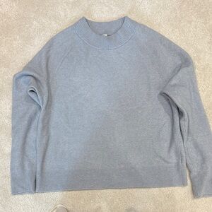 Athleta Women’s Pastel Blue-Gray Crewneck Sweater